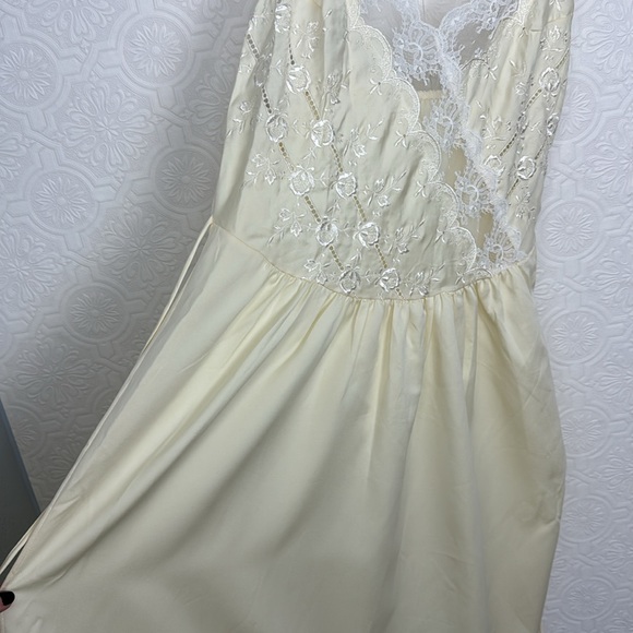 Vintage Victorias Secret Union Tag 70s Gold Label Nightgown Lingerie Slip Dress - Picture 4 of 10